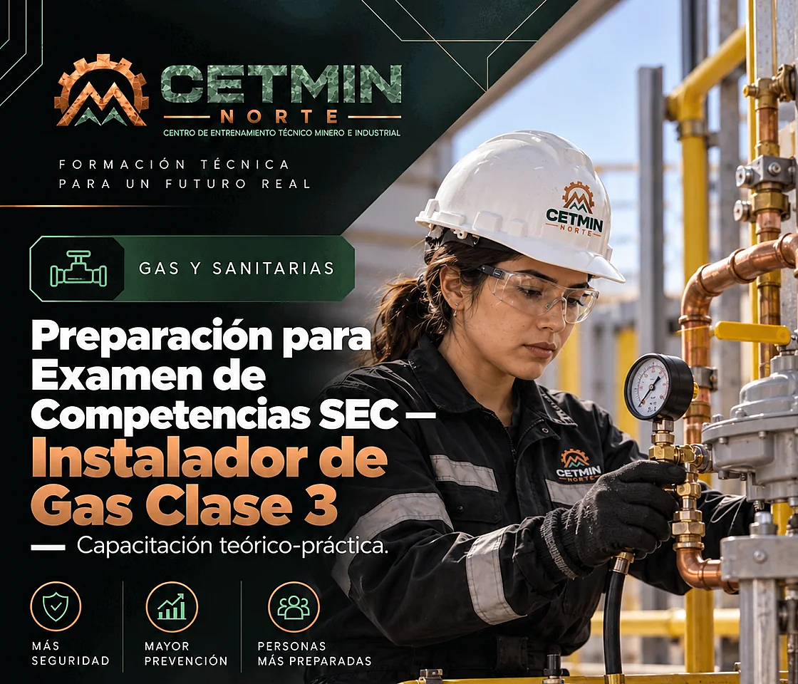 Preparación para Examen de Competencias SEC — Instalador de Gas Clase 3