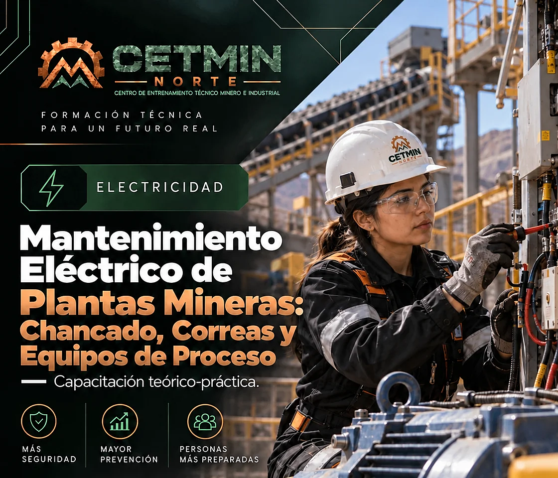 Mantenimiento Eléctrico de Plantas Mineras: Chancado, Correas y Equipos de Proceso